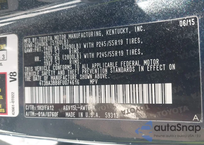 4T3BA3BB8FU074616: 43423337