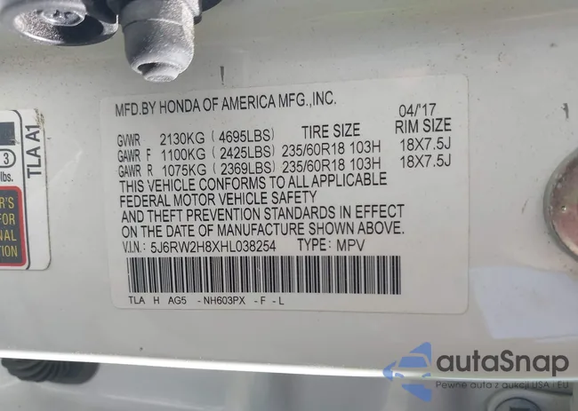 5J6RW2H8XHL038254: 43423345