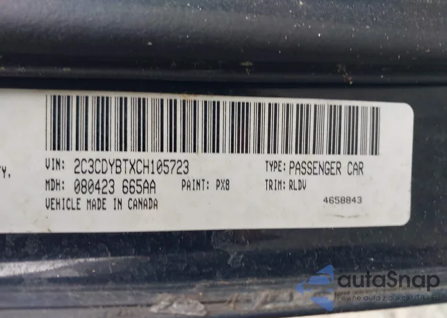 2C3CDYBTXCH105723: 43423439