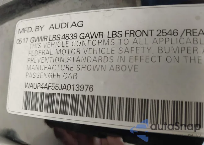 WAUP4AF55JA013976: 43424707