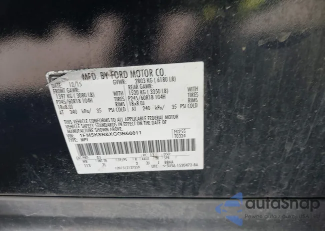 1FM5K8B8XGGB68811: 43424857