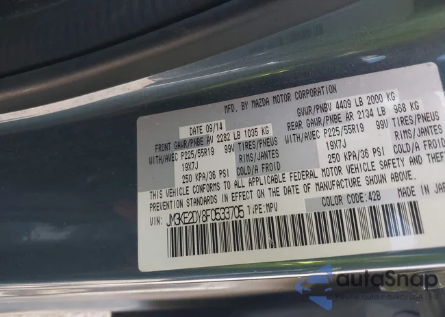 JM3KE2DY8F0533705: 43424869