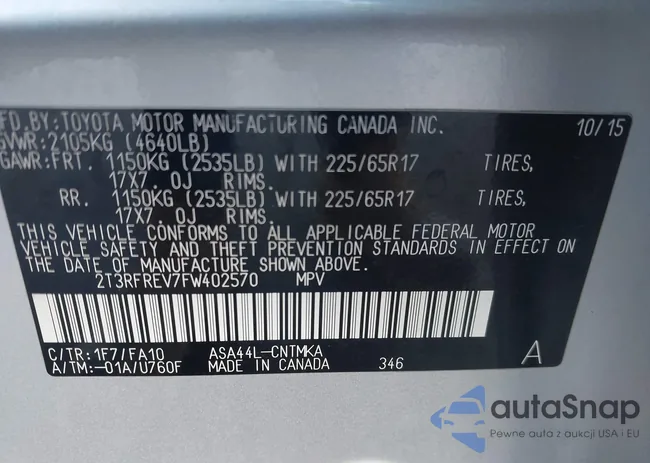 2T3RFREV7FW402570: 43424870