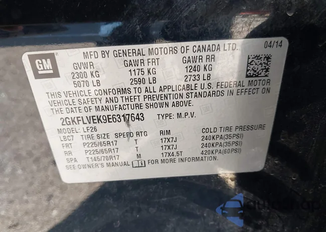 2GKFLVEK9E6317643: 43424893