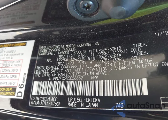 JTJBM7FX2D5056862: 43424966