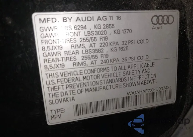 WA1AHAF7XHD037434: 43424969