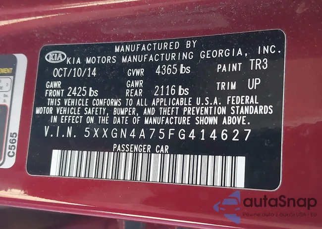 5XXGN4A75FG414627: 43425094