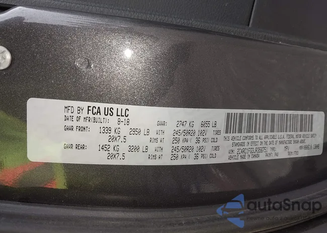 2C4RC1FG3JR356751: 43425136