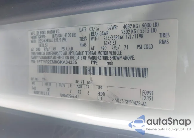 1FTYR2ZM8GKA84335: 43424157