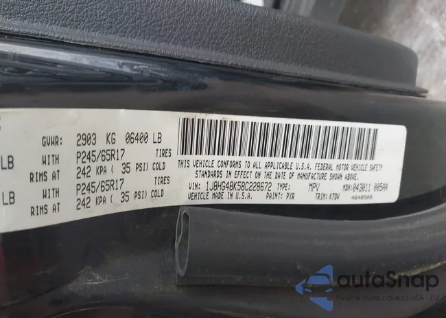 1J8HG48K58C228672: 43424239