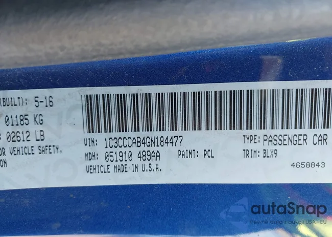 1C3CCCAB4GN184477: 43424373