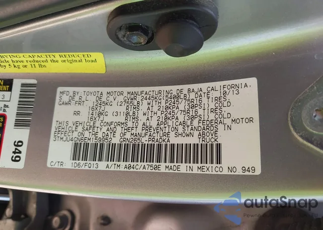 3TMJU4GN6EM159952: 43424437