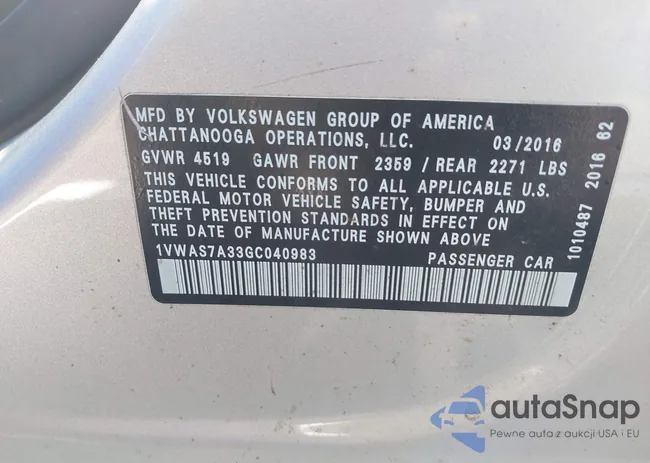 1VWAS7A33GC040983: 43425593