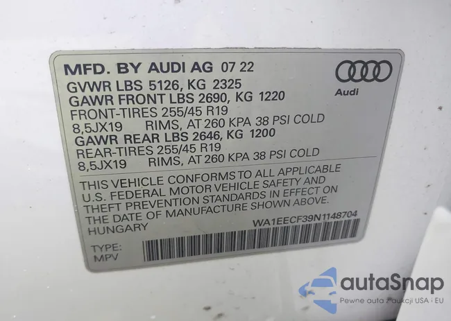 WA1EECF39N1148704: 43425602