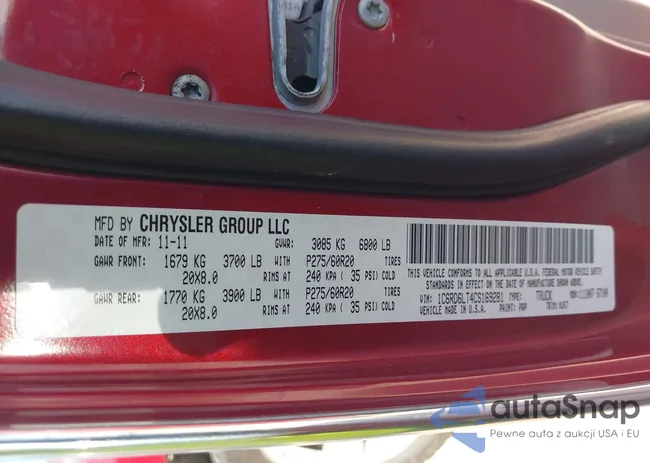 1C6RD6LT4CS169281: 43425791