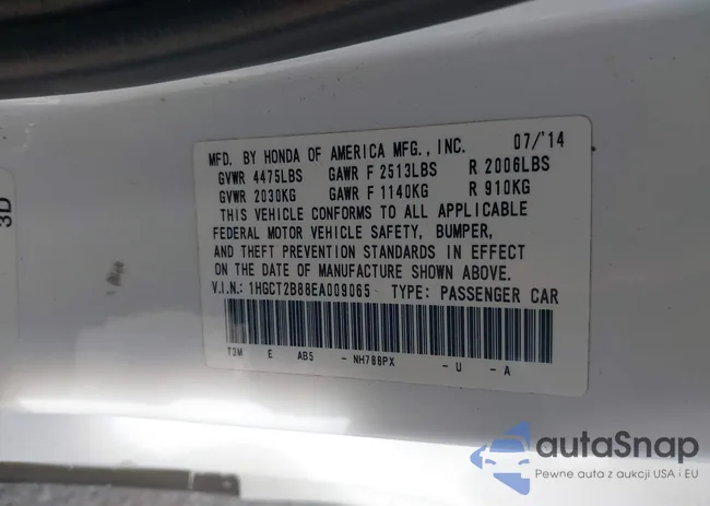 1HGCT2B88EA009065: 43425812