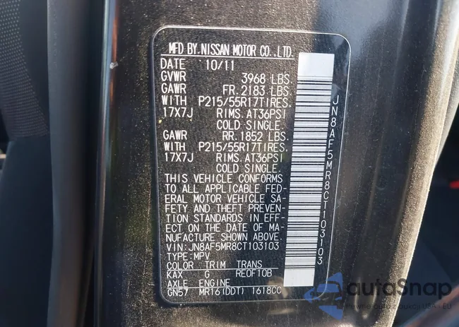 JN8AF5MR8CT103103: 43425884