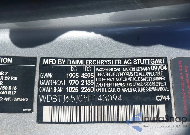 WDBTJ65J05F143094: 43425935