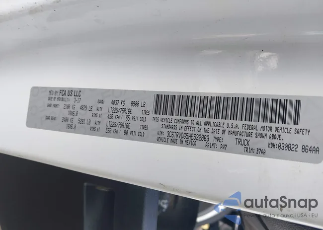 3C6TRVDG5HE532863: 43425973