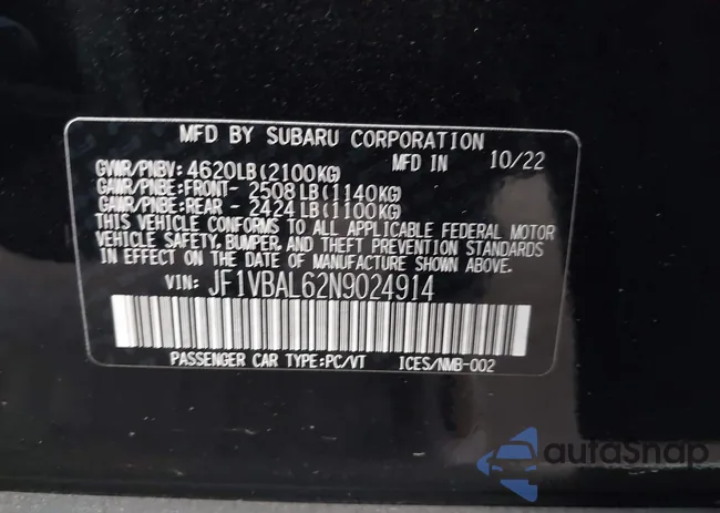JF1VBAL62N9024914: 43425982