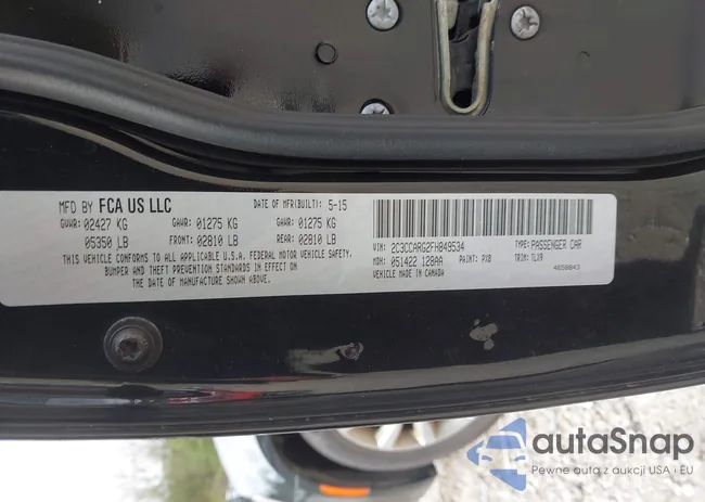 2C3CCARG2FH849534: 43426030