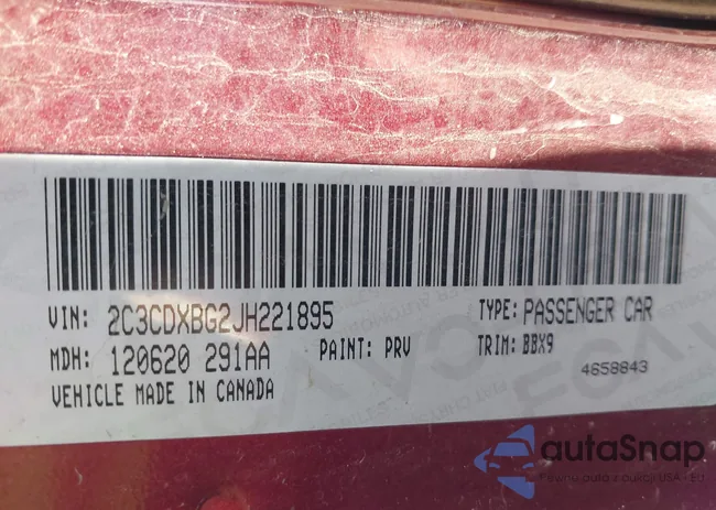 2C3CDXBG2JH221895: 43426110