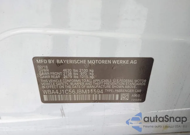 WBA4J1C56JBM11594: 43425173