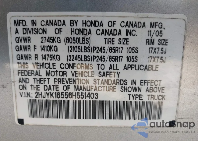 2HJYK16556H551403: 43425178