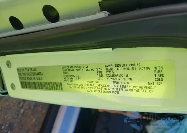 1C4PJXCG2SW644001: 43425194