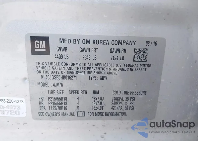 KL4CJGSB5HB016271: 43425220