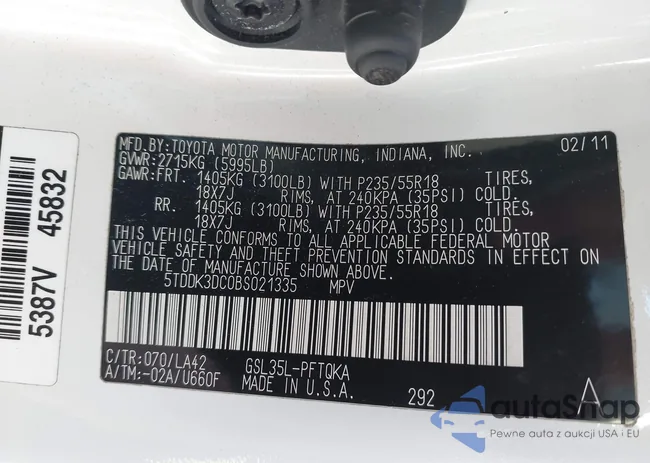 5TDDK3DC0BS021335: 43425255