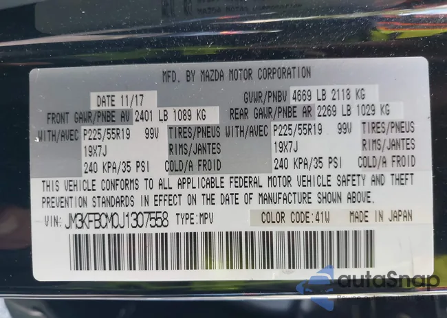 JM3KFBCM0J1307558: 43425327