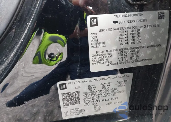 3GCPYCEF3LG212283: 43425337