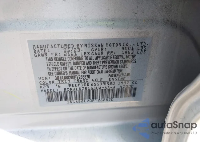 3N1AB8CV0PY288870: 43425373