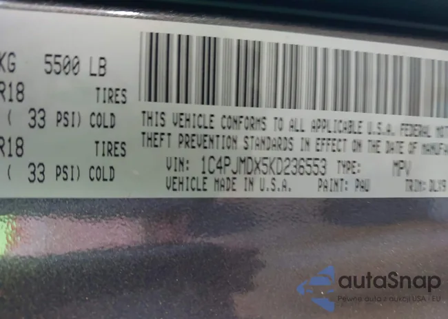 1C4PJMDX5KD236553: 43425372