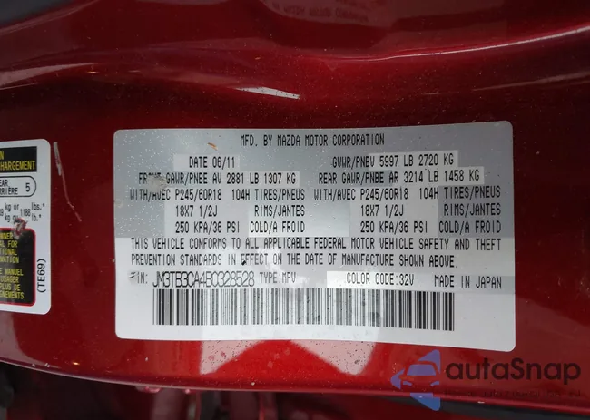 JM3TB3CA4B0328528: 43425453