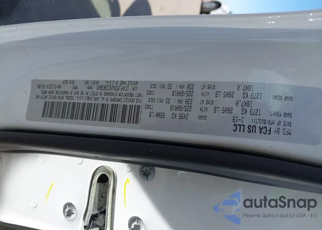 1C4PJMDX2KD383641: 43425455