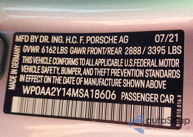 WP0AA2Y14MSA18606: 43426673