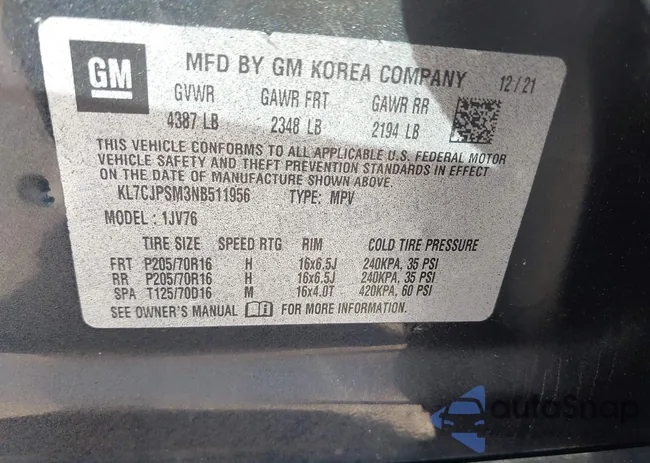 KL7CJPSM3NB511956: 43426738