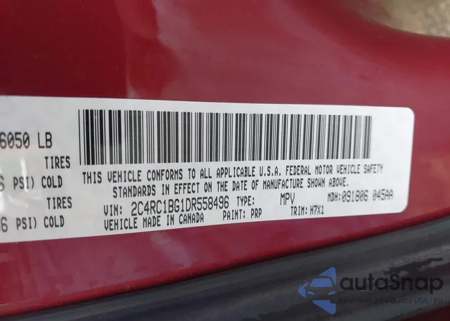 2C4RC1BG1DR558496: 43426891