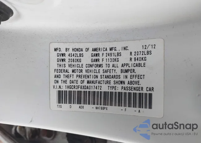 1HGCR3F8XDA017472: 43426943