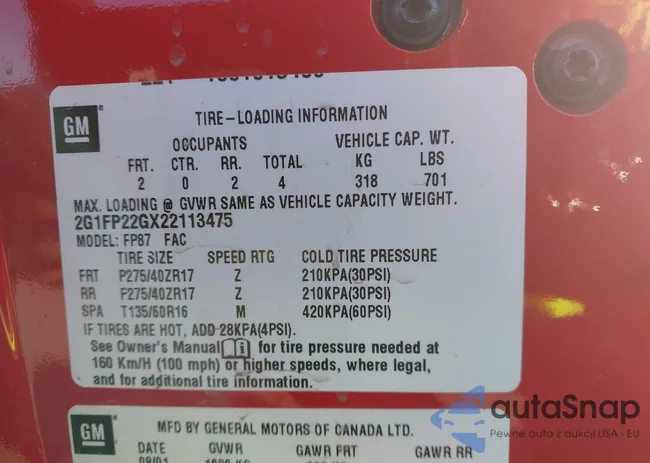 2G1FP22GX22113475: 43426953