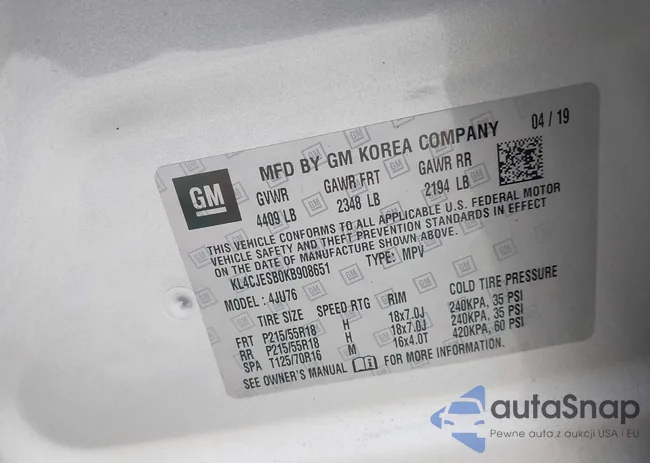 KL4CJESB0KB908651: 43427023