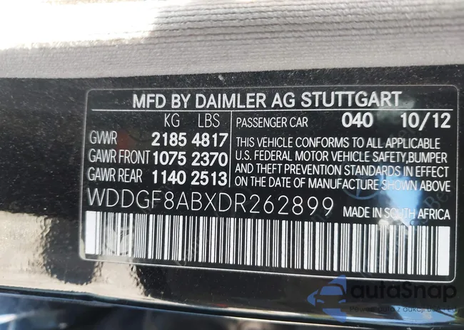 WDDGF8ABXDR262899: 43427039