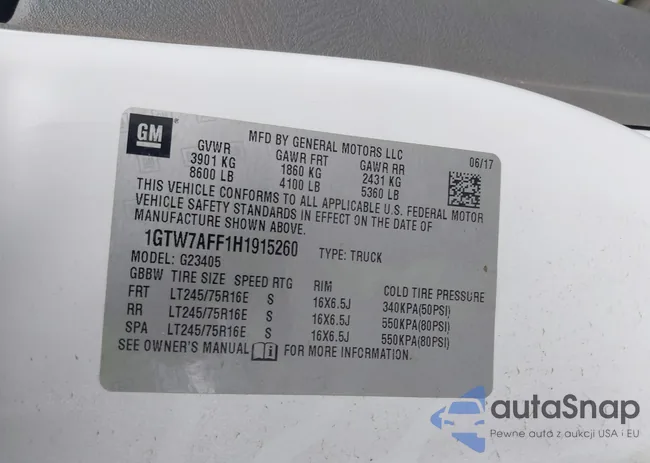 1GTW7AFF1H1915260: 43427064