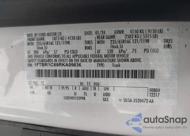 1FTBR1C89RKA09836: 43426282