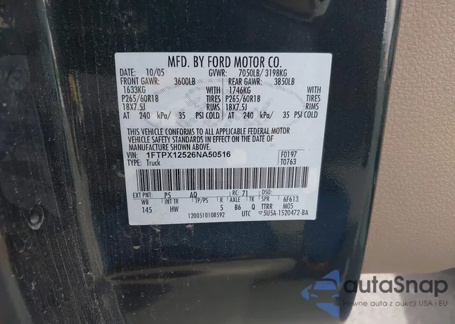 1FTPX12526NA50516: 43426368