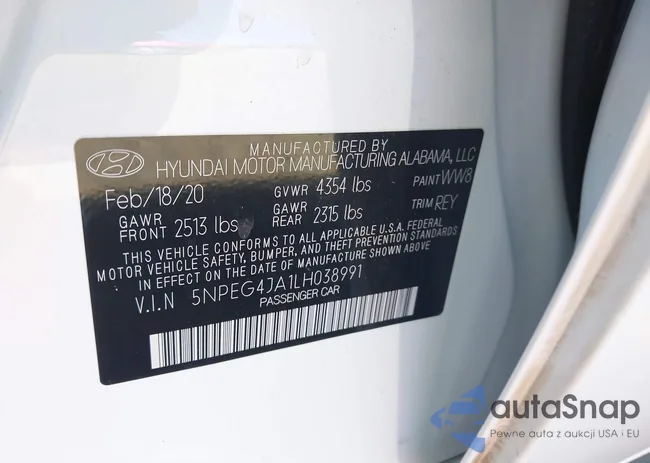 5NPEG4JA1LH038991: 43426419