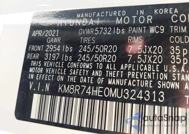 KM8R74HE0MU324313: 43426531