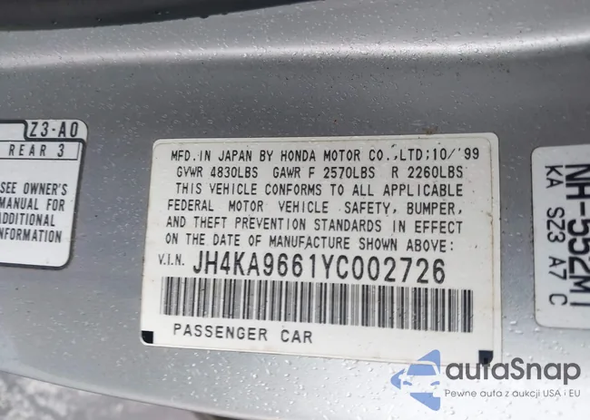 JH4KA9661YC002726: 43427726